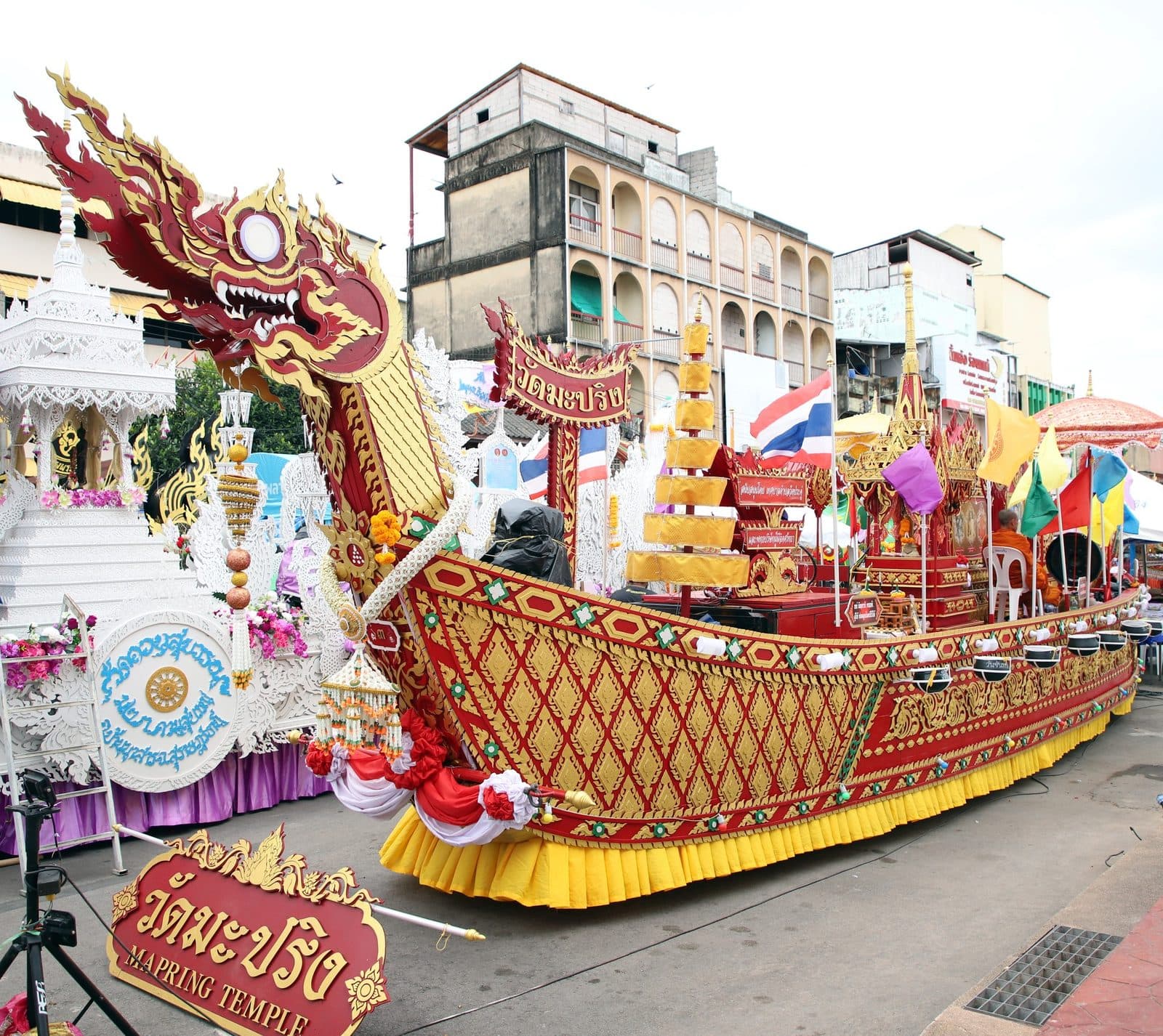 Ruea Phra boat of Wat Mapring, Chak Phra festival in Surat Thani 2024