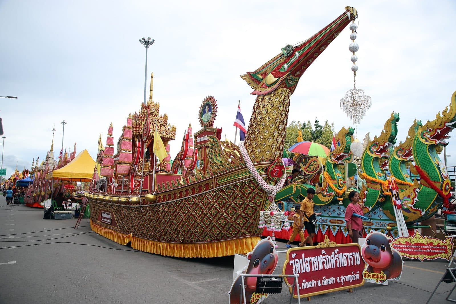 Ruea Phra boat of Wat Plai Harik Sattharam, Chak Phra festival in Surat Thani 2024