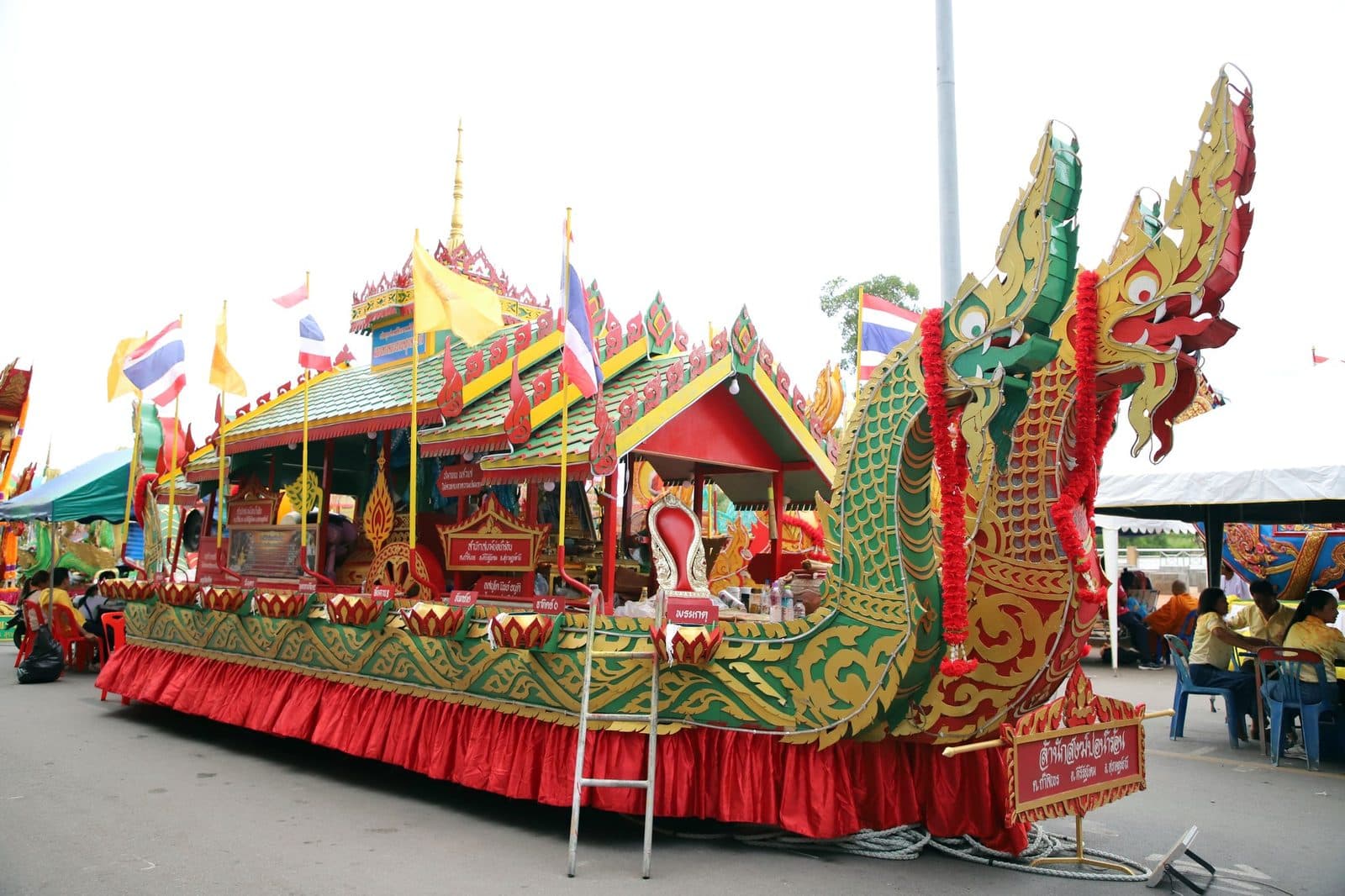 Ruea Phra boat of Samnak Song Bo Nam Ron, Chak Phra festival in Surat Thani 2024