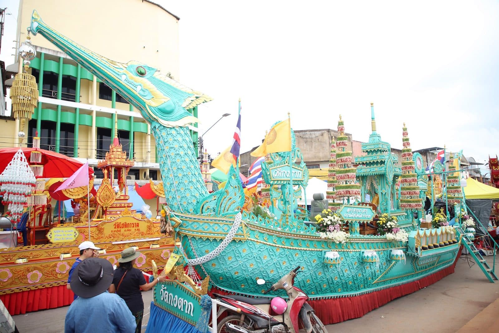 Ruea Phra boat of Wat Kong Tak, Chak Phra festival in Surat Thani 2024