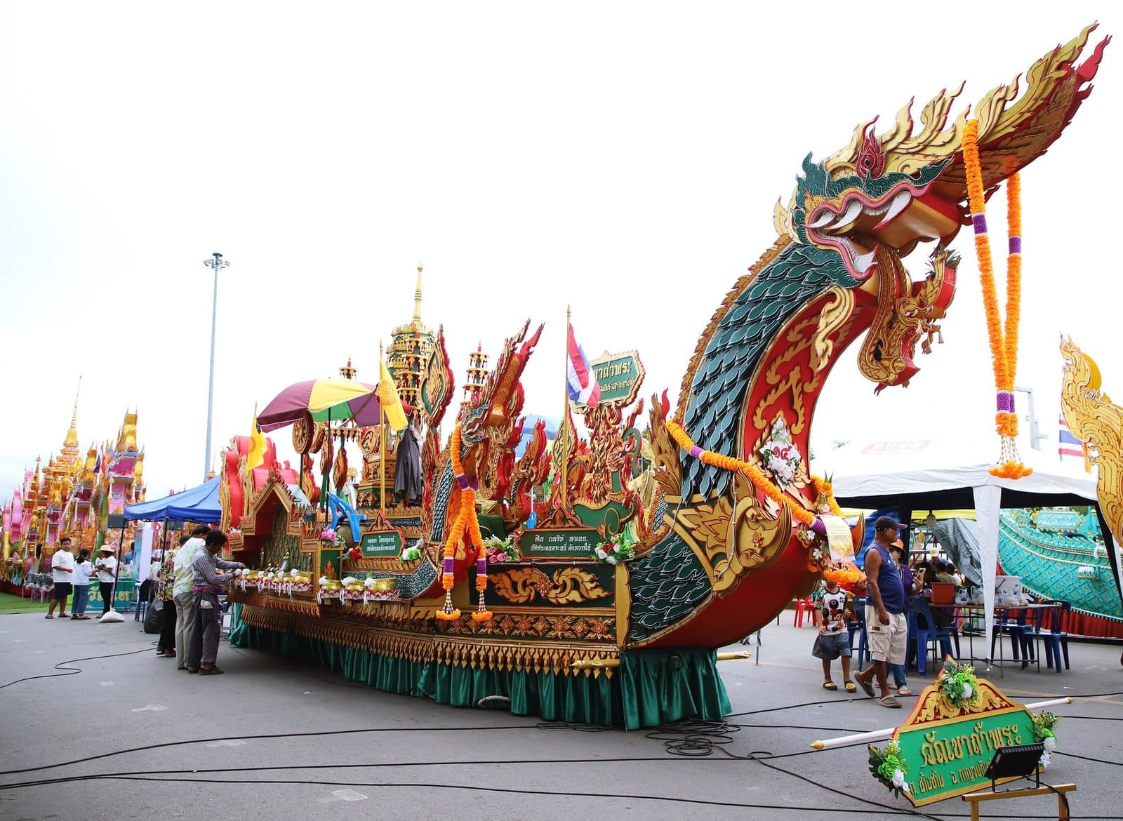 Ruea Phra boat of Wat Khao Tham Phra, Chak Phra festival in Surat Thani 2024