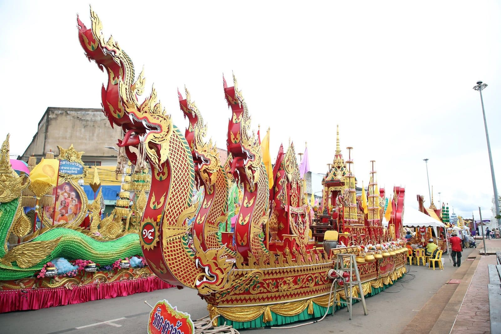 Ruea Phra boat of Wat Khongkha Lom, Chak Phra festival in Surat Thani 2024