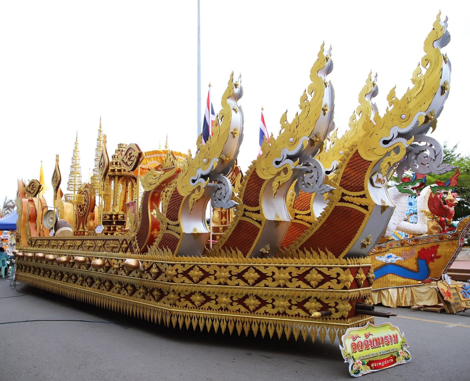 Ruea Phra boat of Wat Chantharam, Chak Phra festival in Surat Thani 2024