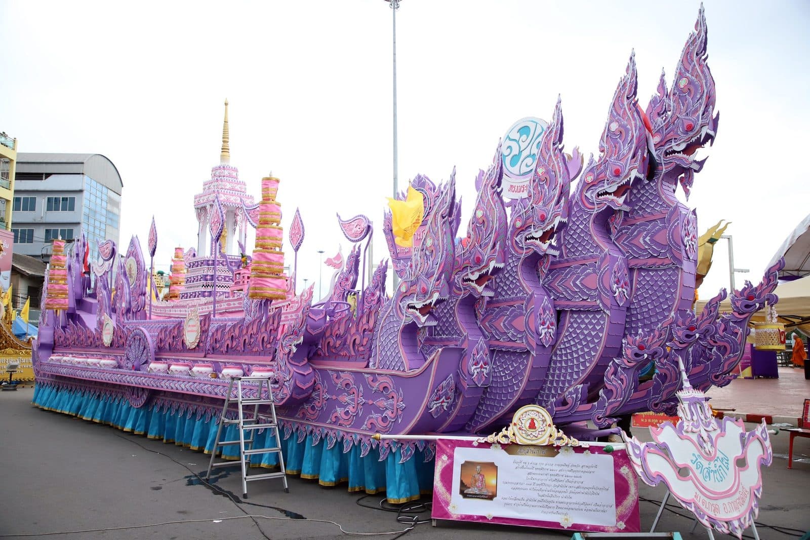 Ruea Phra boat of Wat Samnak Fai, Chak Phra festival in Surat Thani 2024