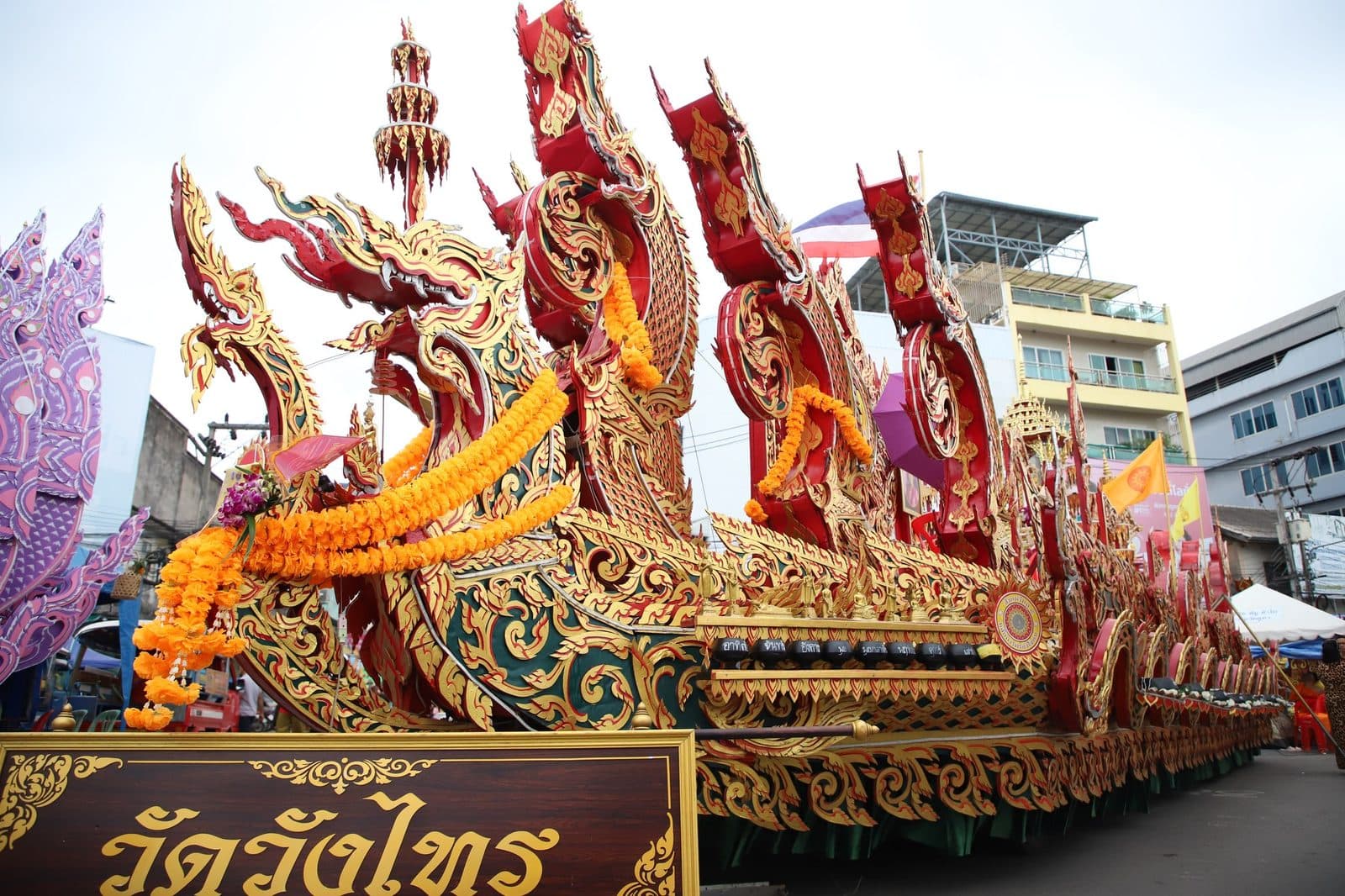 Ruea Phra boat of Wat Wang Sai, Chak Phra festival in Surat Thani 2024