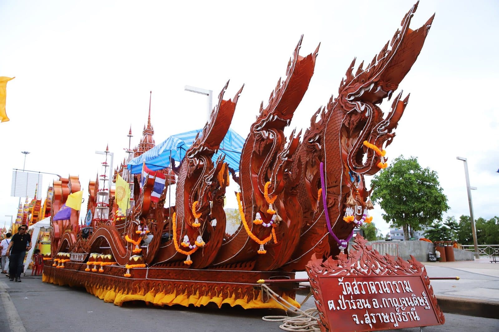 Ruea Phra boat of Wat Sawat Wanaram, Chak Phra festival in Surat Thani 2024