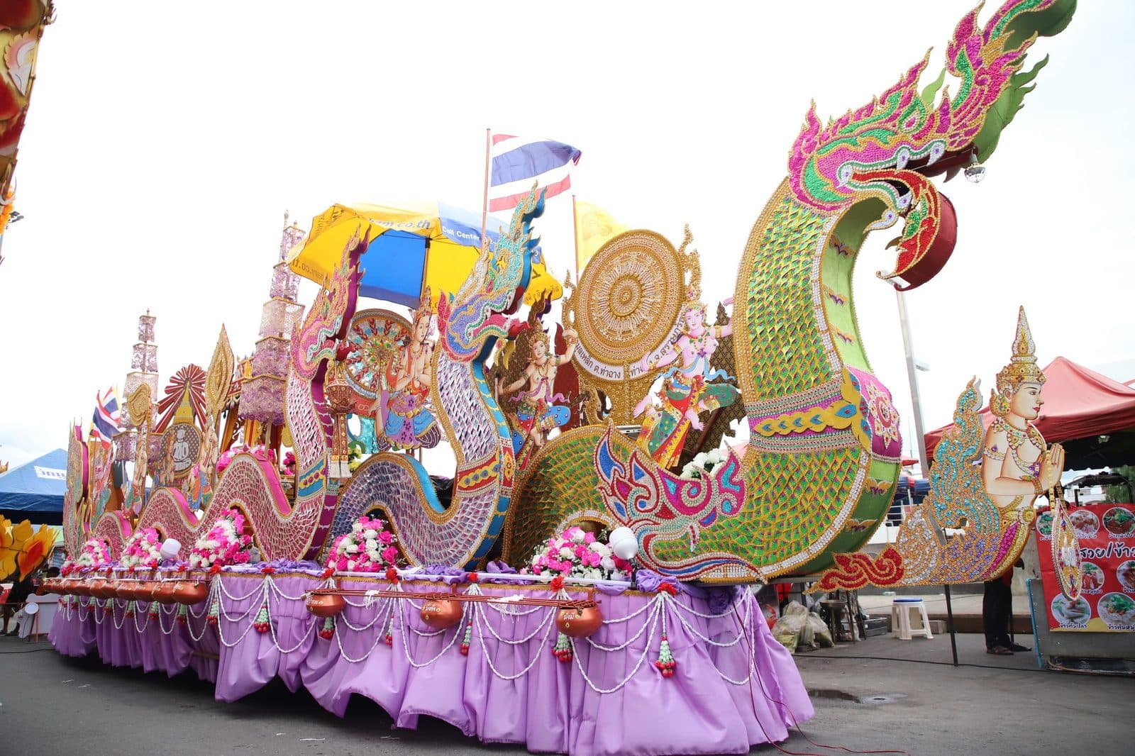 Ruea Phra boat of Wat Mun Lek, Chak Phra festival in Surat Thani 2024