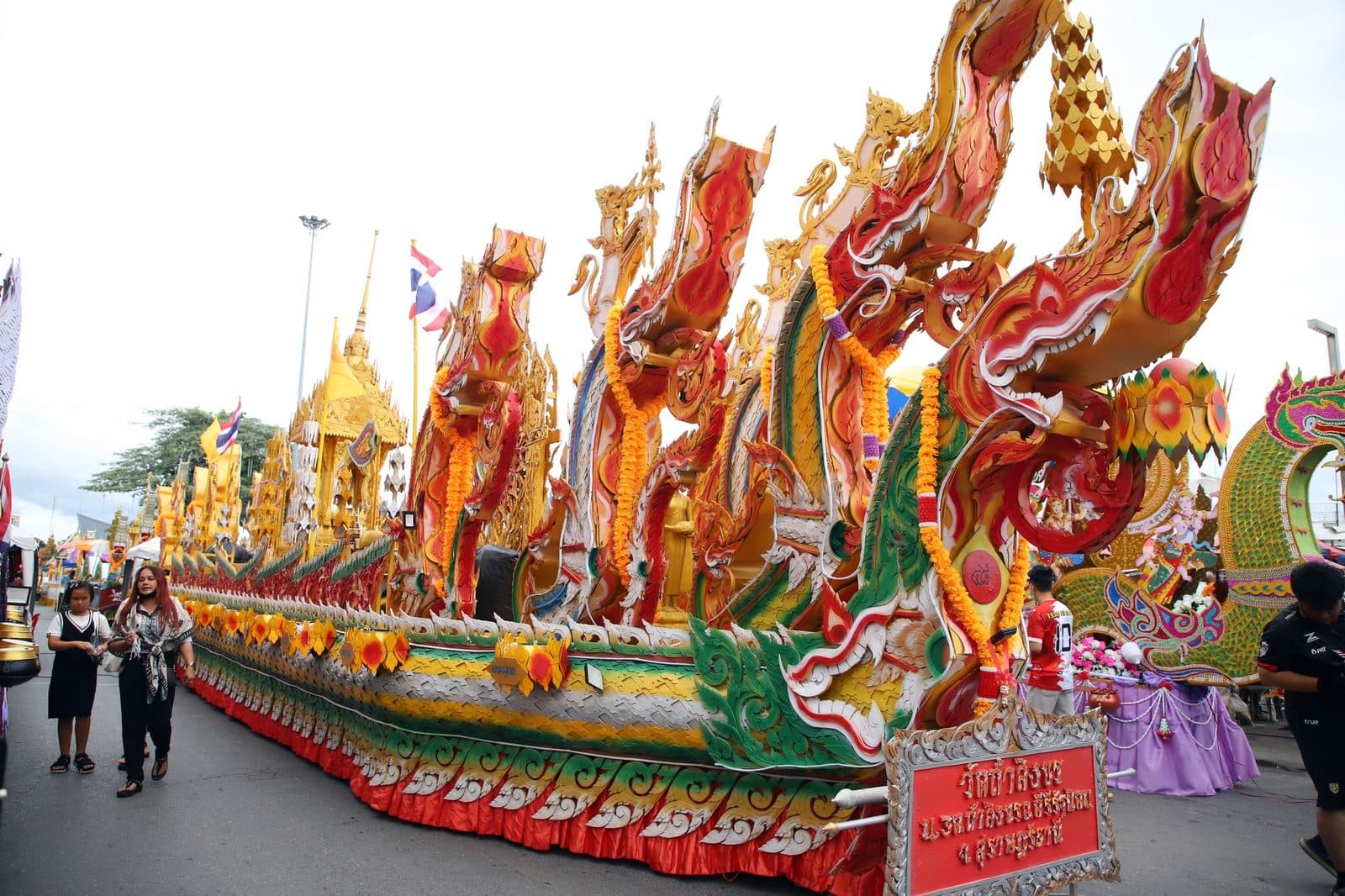 Ruea Phra boat of Wat Tham Singkhon, Chak Phra festival in Surat Thani 2024