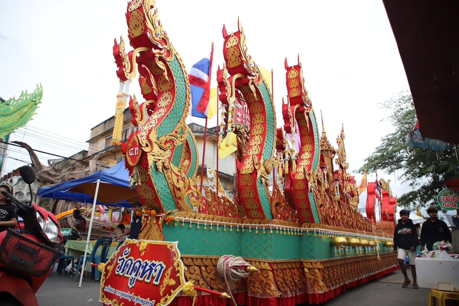 Ruea Phra boat of Wat Khuha, Chak Phra festival in Surat Thani 2024