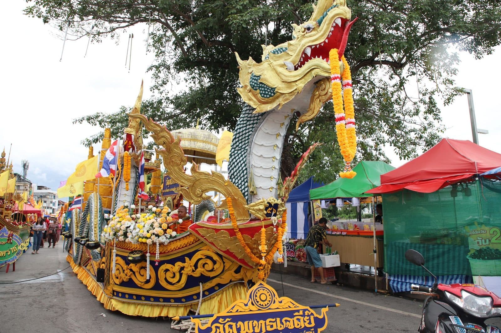 Ruea Phra boat of Wat Phutthachedi, Chak Phra festival in Surat Thani 2024