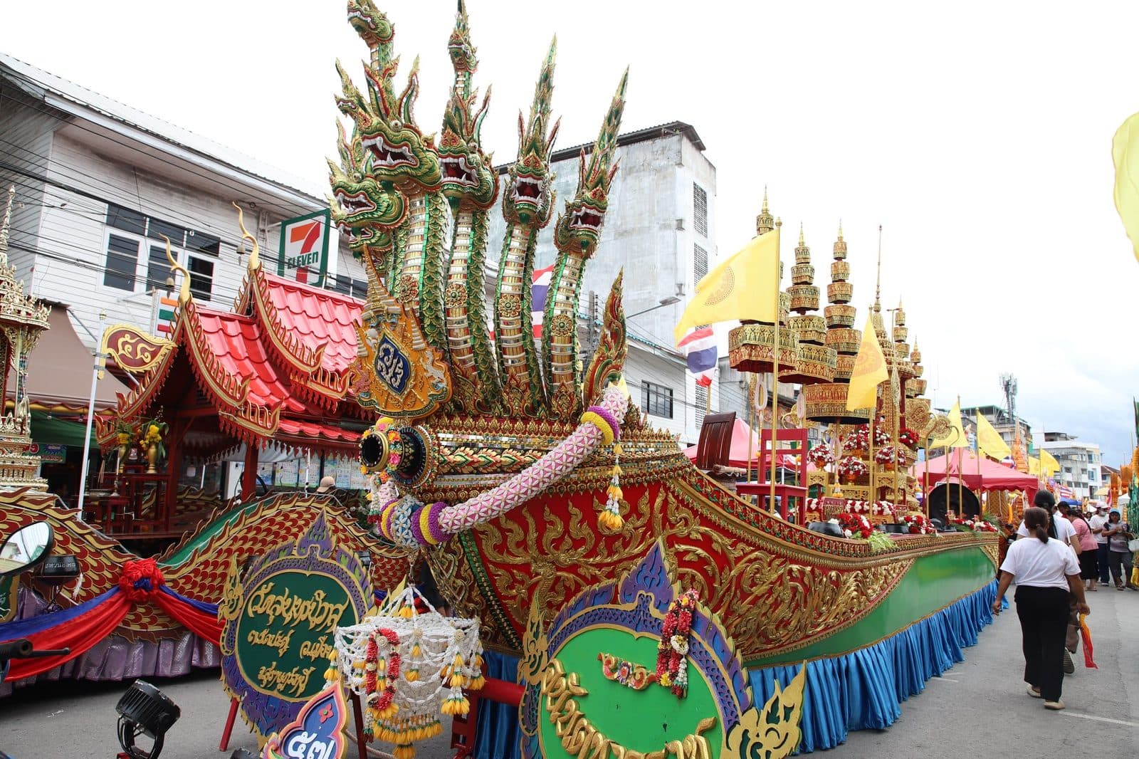 Ruea Phra boat of Wat Sunthon Niwat, Chak Phra festival in Surat Thani 2024