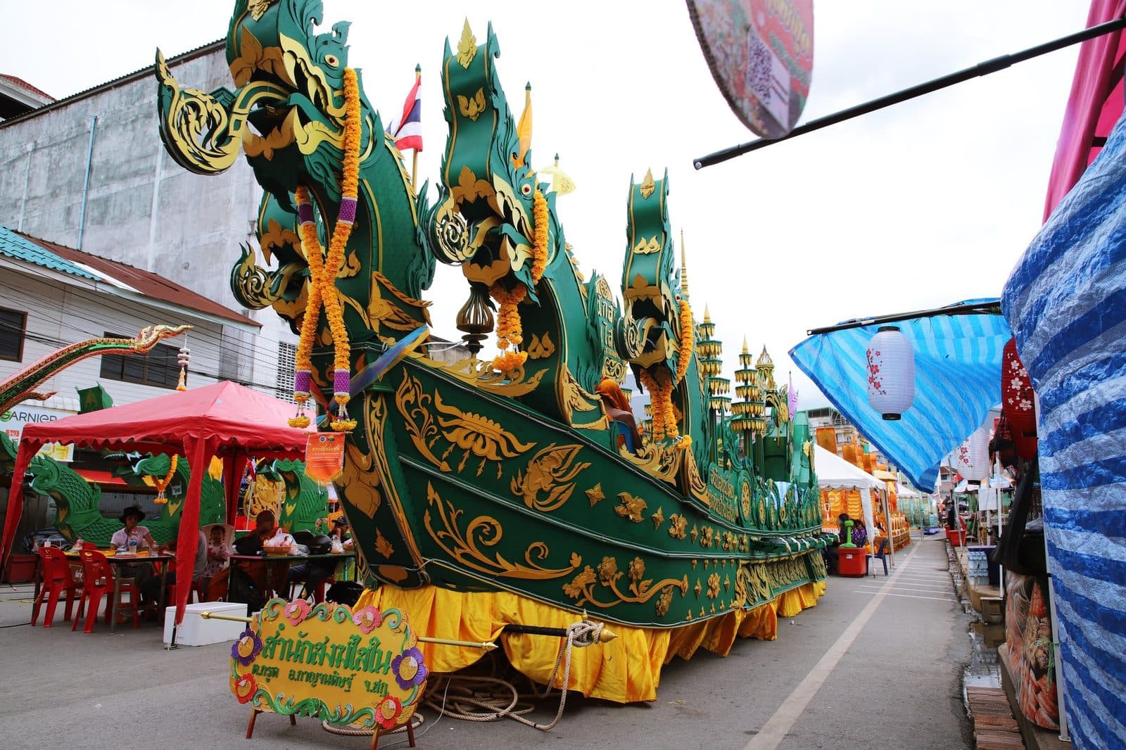 Ruea Phra boat of Samnak Song Sai Nai, Chak Phra festival in Surat Thani 2024