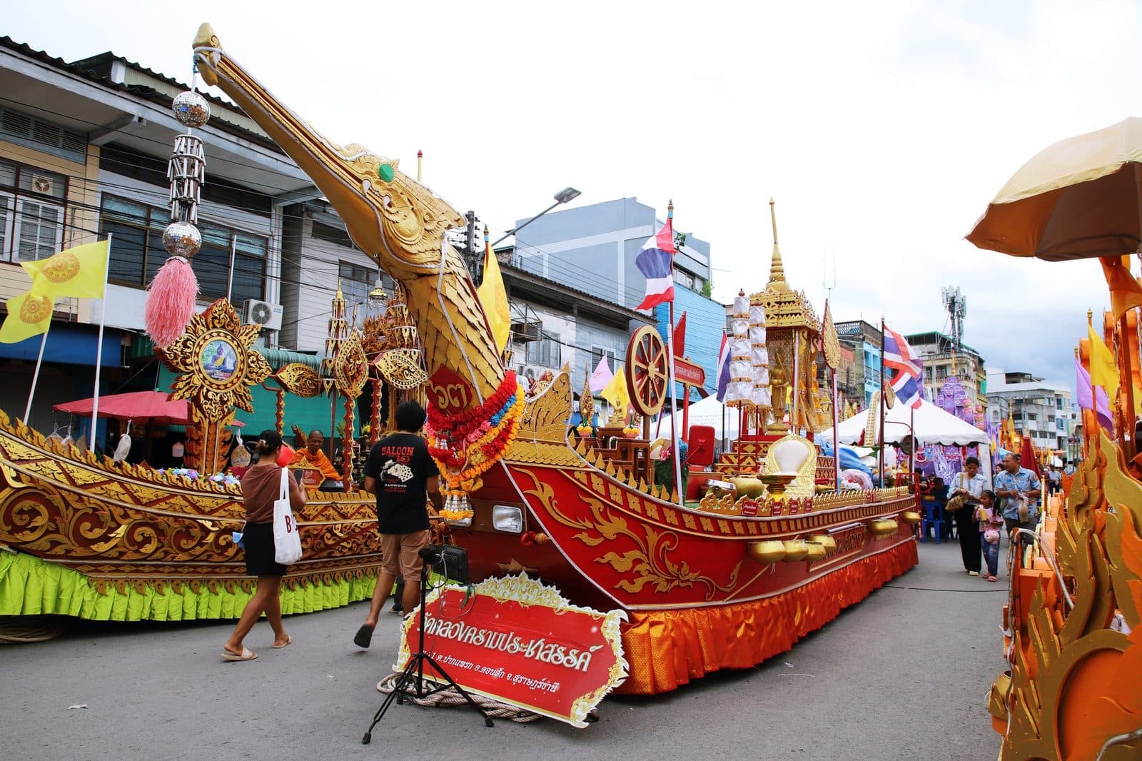 Ruea Phra boat of Wat Khlong Khram Prachasan, Chak Phra festival in Surat Thani 2024