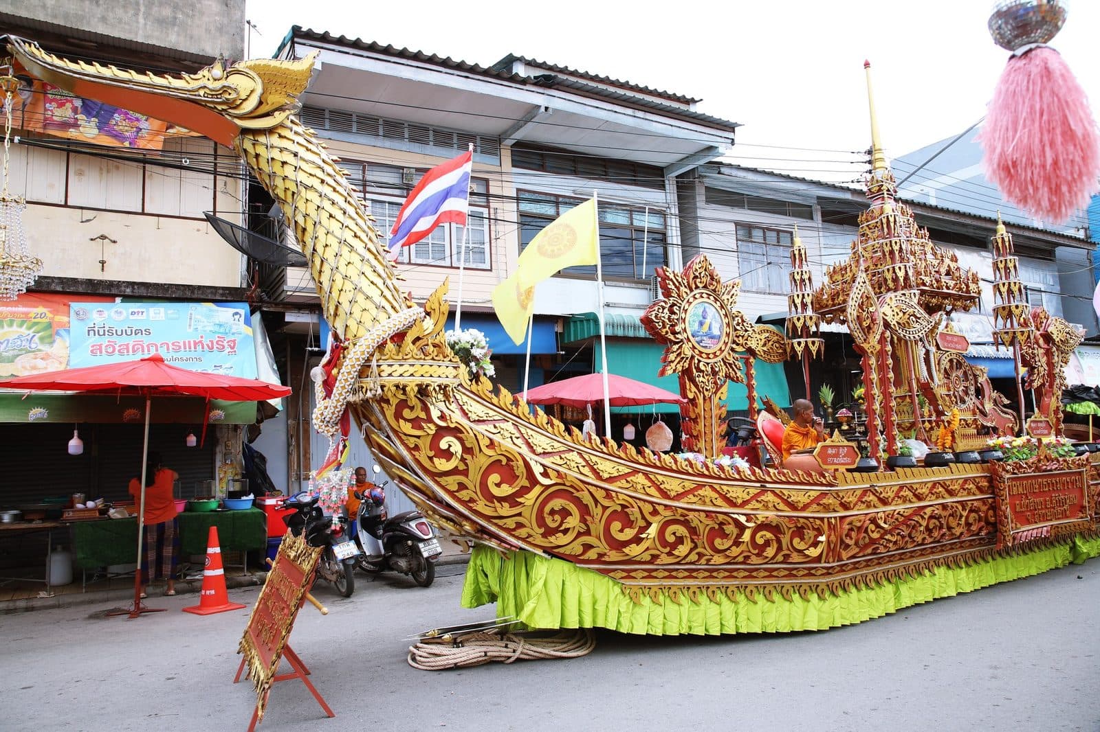 Ruea Phra boat of Wat Phrueksa Thammaram, Chak Phra festival in Surat Thani 2024