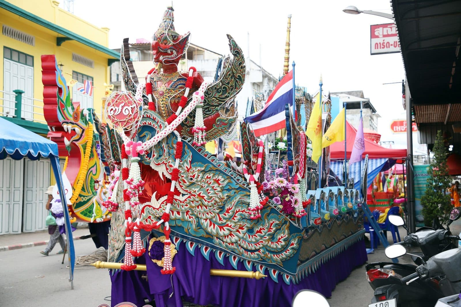 Ruea Phra boat of Wat Pak Talet, Chak Phra festival in Surat Thani 2024